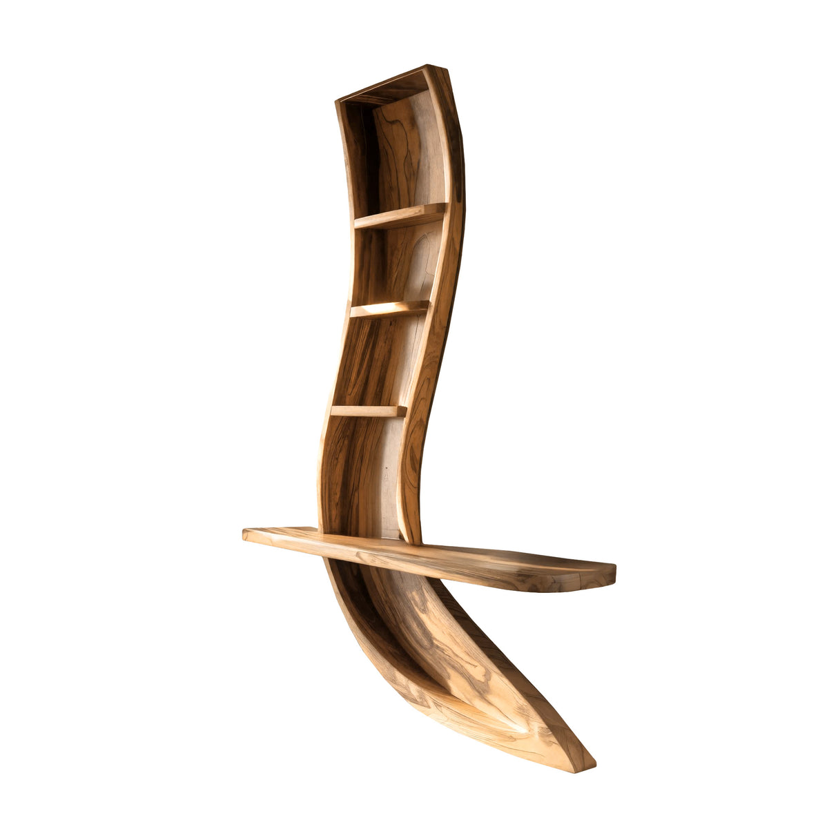 Flowline Solid Wood Floating Display Shelf Natural Oak - Timberustic Display Shelf