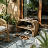 Flowline Solid Wood Shoe Rack - Timberustic Shoe Rack