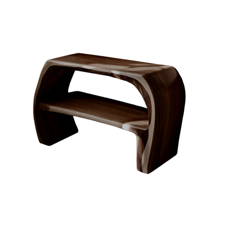Flowline Solid Wood Shoe Rack Dark Walnut - Timberustic Shoe Rack