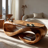 Flowloop Sculpted Solid Wood Coffee Table