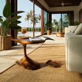 Flowpetal Handcrafted Solid Wood Side Table