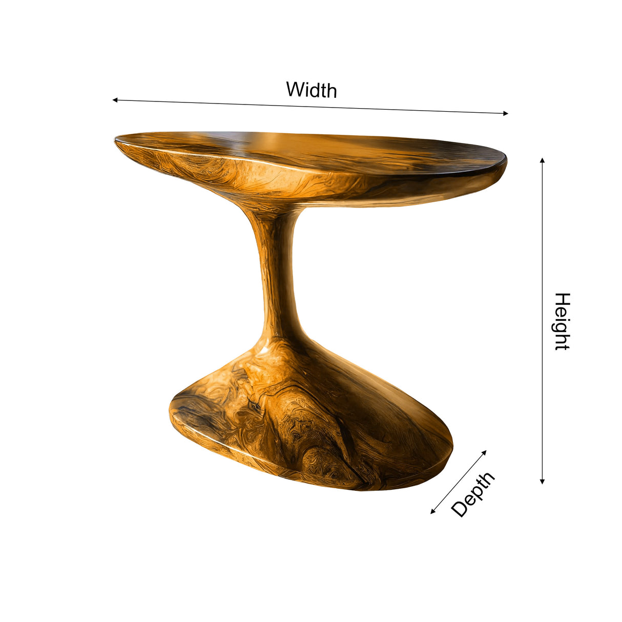 Flowpetal Handcrafted Solid Wood Side Table