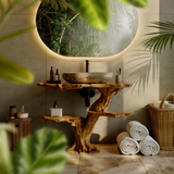 Flowroot Solid Wood Bathroom Vanity