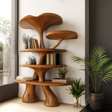 Fora Sculpted Natural Hardwood Mushroom Bookshelf