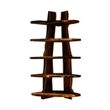 Forestline Live Edge Solid Wood Corner Bookshelf