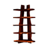 Forestline Live Edge Solid Wood Corner Bookshelf