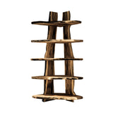 Forestline Live Edge Solid Wood Corner Bookshelf