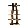 Forestline Live Edge Solid Wood Corner Bookshelf
