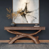 Dravonar Solid Wood Sculpted Console Table - Timberustic Console Table