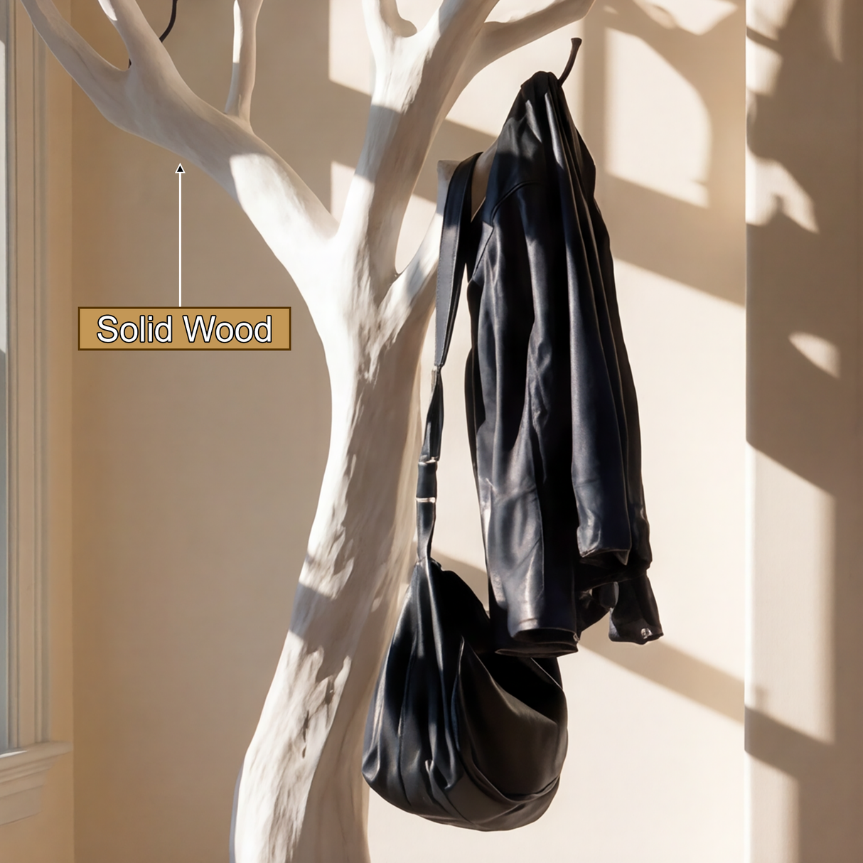 Frosthaven Sculpted Solid Wood Tree Coat Rack - Timberustic Tree Coat Rack
