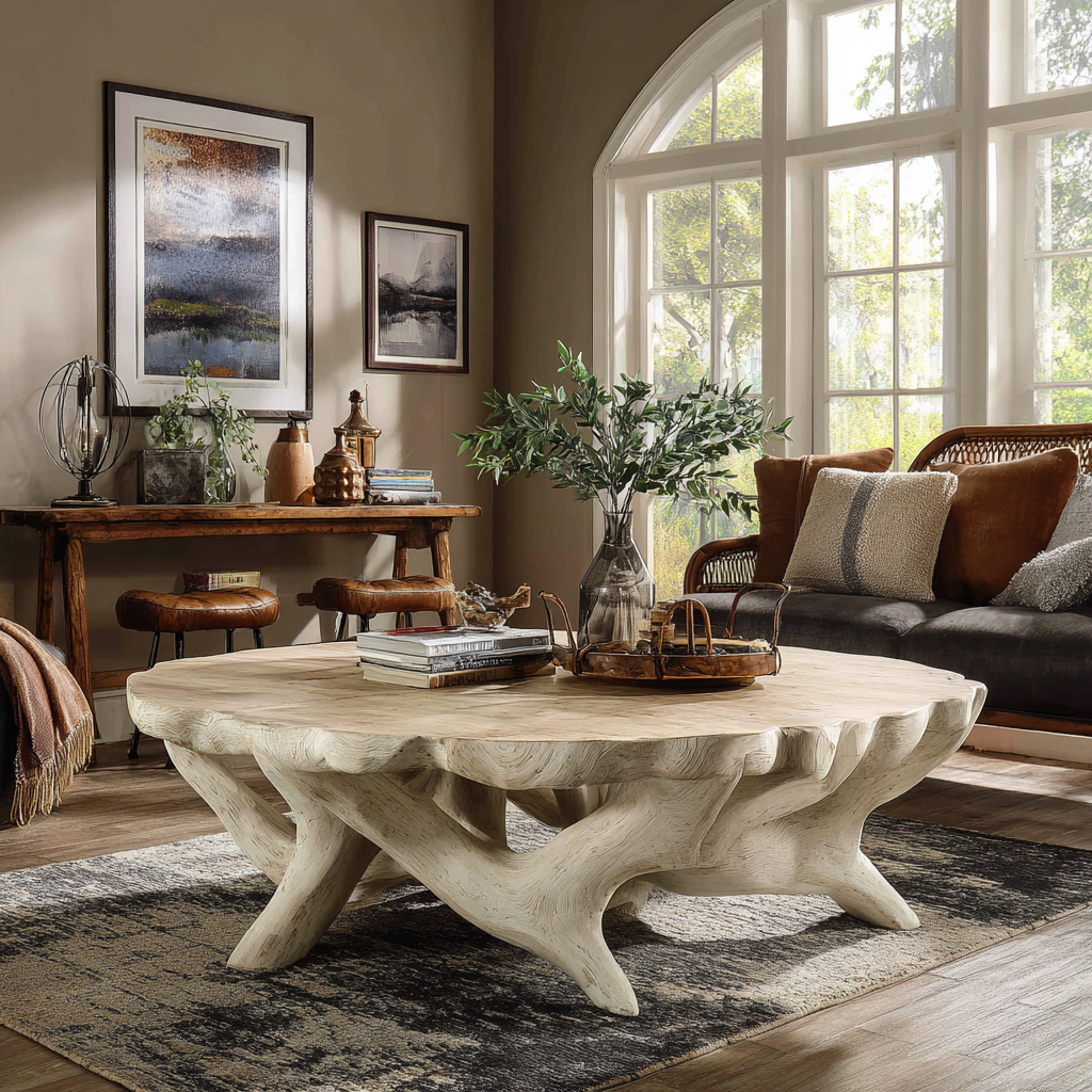 Frostroot Handcrafted Solid Wood Coffee Table - Timberustic Coffee Table