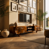 Graincrest Carved Wood Grain TV Cabinet