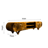 Graincrest Carved Wood Grain TV Cabinet