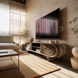 Graincrest Waveflow Carved Wood Grain TV Cabinet