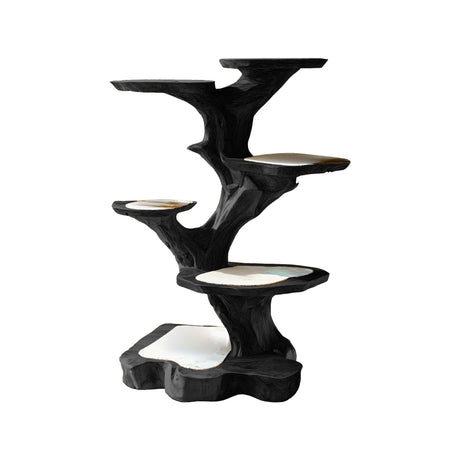 Grovia Sculpted Solid Wood Tree-Inspired Cat Tree Shelf Black - Timberustic Tree-Inspired Cat Tree Shelf