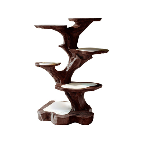 Grovia Sculpted Solid Wood Tree-Inspired Cat Tree Shelf Dark Walnut - Timberustic Tree-Inspired Cat Tree Shelf
