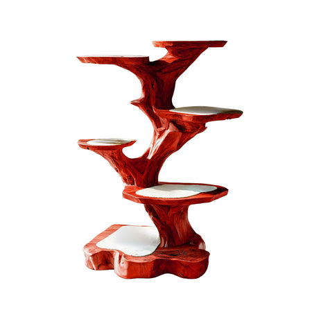 Grovia Sculpted Solid Wood Tree-Inspired Cat Tree Shelf Mahogany - Timberustic Tree-Inspired Cat Tree Shelf
