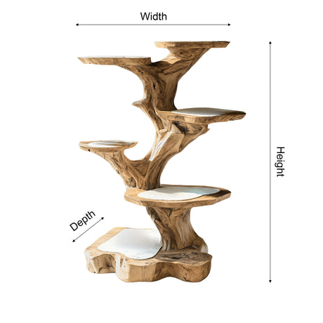 Grovia Sculpted Solid Wood Tree-Inspired Cat Tree Shelf - Timberustic Tree-Inspired Cat Tree Shelf
