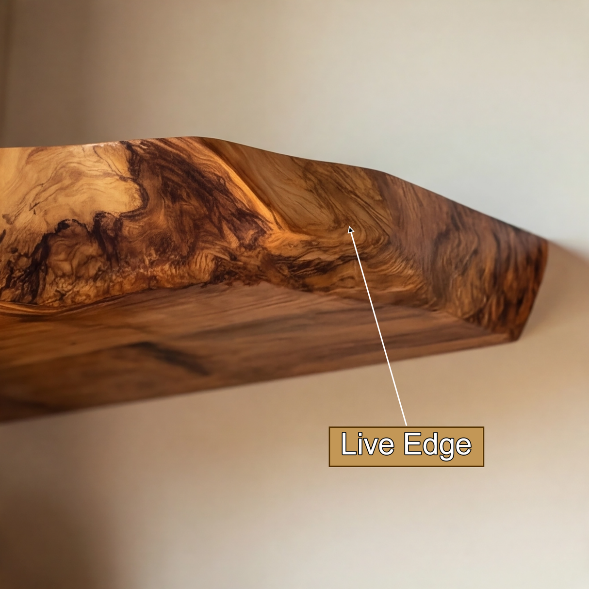 Halvren Live Edge Solid Wood Floating Shelf SPA520520 - Timberustic Floating Shelf