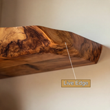 Halvren Live Edge Solid Wood Floating Shelf SPA520520 - Timberustic Floating Shelf