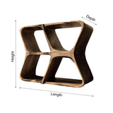 Harmona Sculpted Solid Wood Record Player Stand With Storage