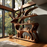 Hartwell Rise Handcrafted Solid Wood Deer Bookshelf