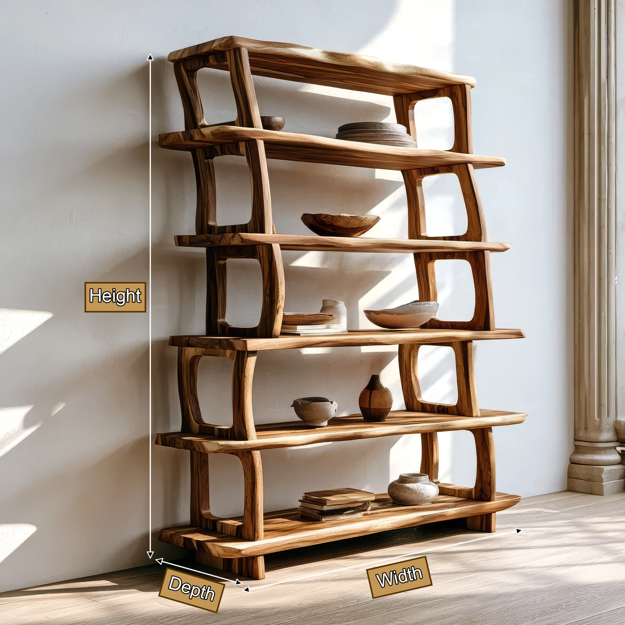 Harven Handcrafted Solid Wood Bookshelf - Timberustic Bookshelf