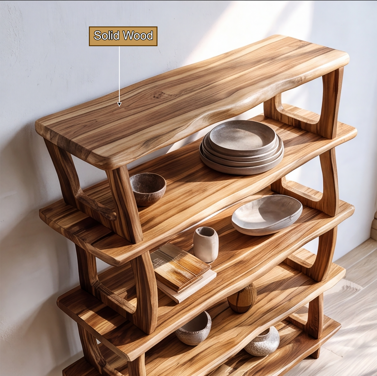 Harven Handcrafted Solid Wood Bookshelf - Timberustic Bookshelf