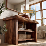 Hawthorne Solid Wood Freestanding Bathroom Vanity with Open Storage