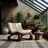Heliora Loop Sculpted Solid Wood Lounge Chair - Timberustic Lounge Chair