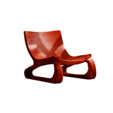 Heliora Loop Sculpted Solid Wood Lounge Chair Mahogany - Timberustic Lounge Chair