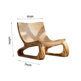 Heliora Loop Sculpted Solid Wood Lounge Chair - Timberustic Lounge Chair