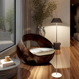 Heliora Ring Sculpted Solid Wood Lounge Chair - Timberustic Lounge Chair