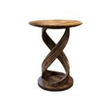 Heliora Twist Solid Wood Bar Table Natural Oak - Timberustic Bar Table