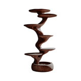 Helix Sculpted Solid Wood Tree-Inspired Cat Tree Shelf Dark Walnut - Timberustic Tree-Inspired Cat Tree Shelf