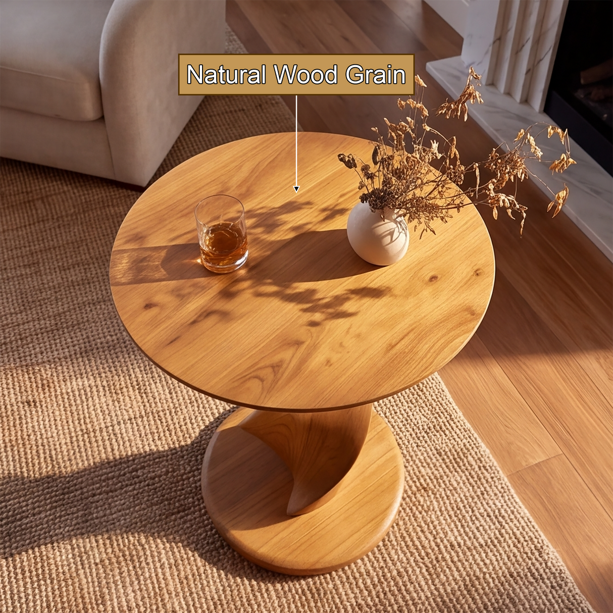 Helixa Handcrafted Solid Wood Side Table SPA257235 - Timberustic Side Table