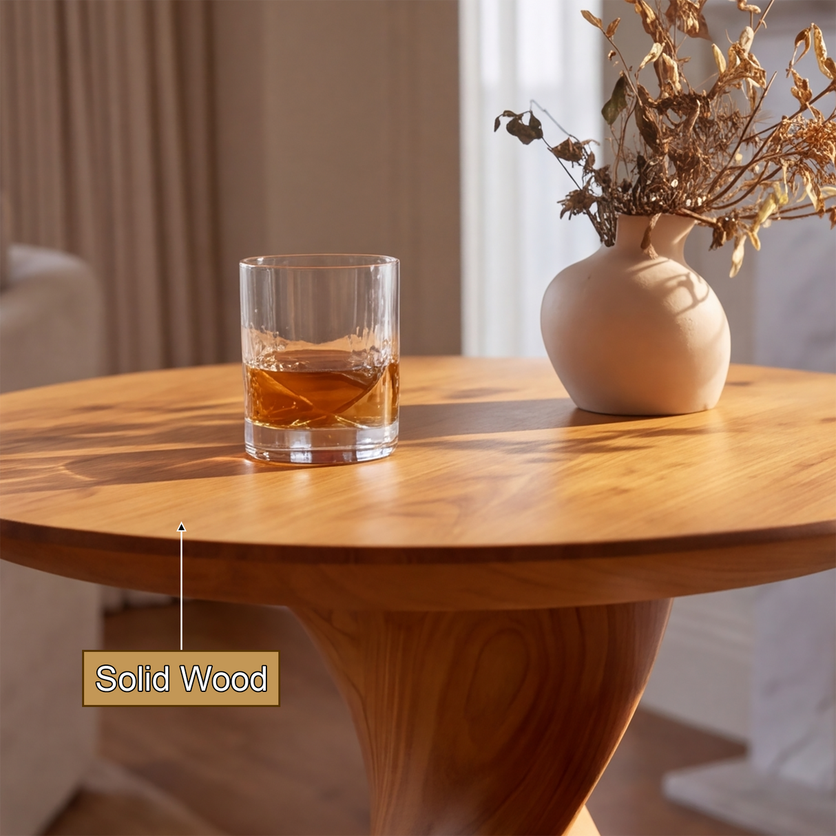 Helixa Handcrafted Solid Wood Side Table SPA257235 - Timberustic Side Table