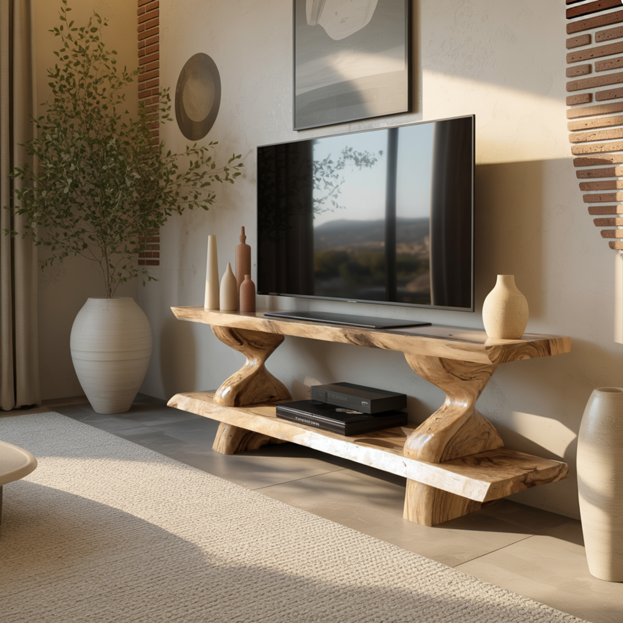 Helixcrest Solid Wood TV Console