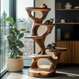 Holloway Sculpted Solid Wood Tree-Inspired Cat Tree Shelf - Timberustic Tree-Inspired Cat Tree Shelf
