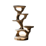 Holloway Sculpted Solid Wood Tree-Inspired Cat Tree Shelf Natural Oak - Timberustic Tree-Inspired Cat Tree Shelf