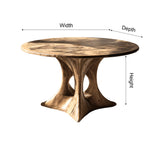 Hollowcrest Sculpted Solid Wood Round Dining Table