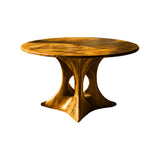 Hollowcrest Sculpted Solid Wood Round Dining Table