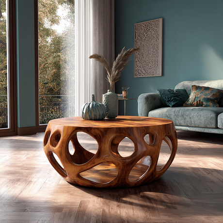Hollowgrove Handcrafted Solid Wood Coffee Table - Timberustic Coffee Table