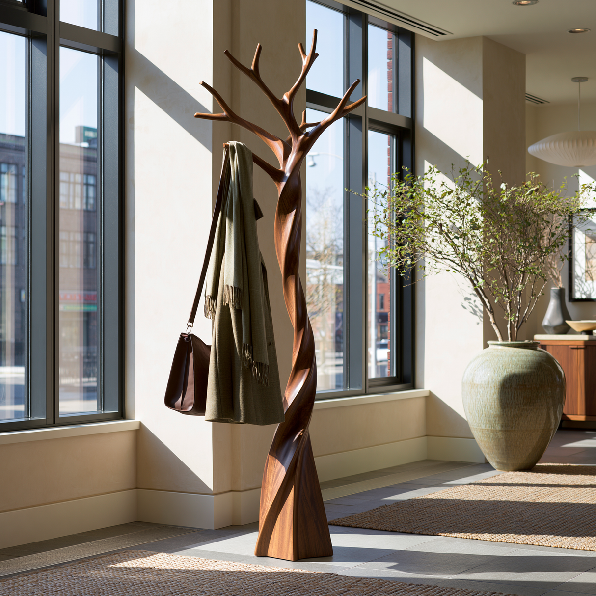 Ironbark Handcrafted Sculpted Solid Wood Tree Coat Rack - Timberustic Tree Coat Rack