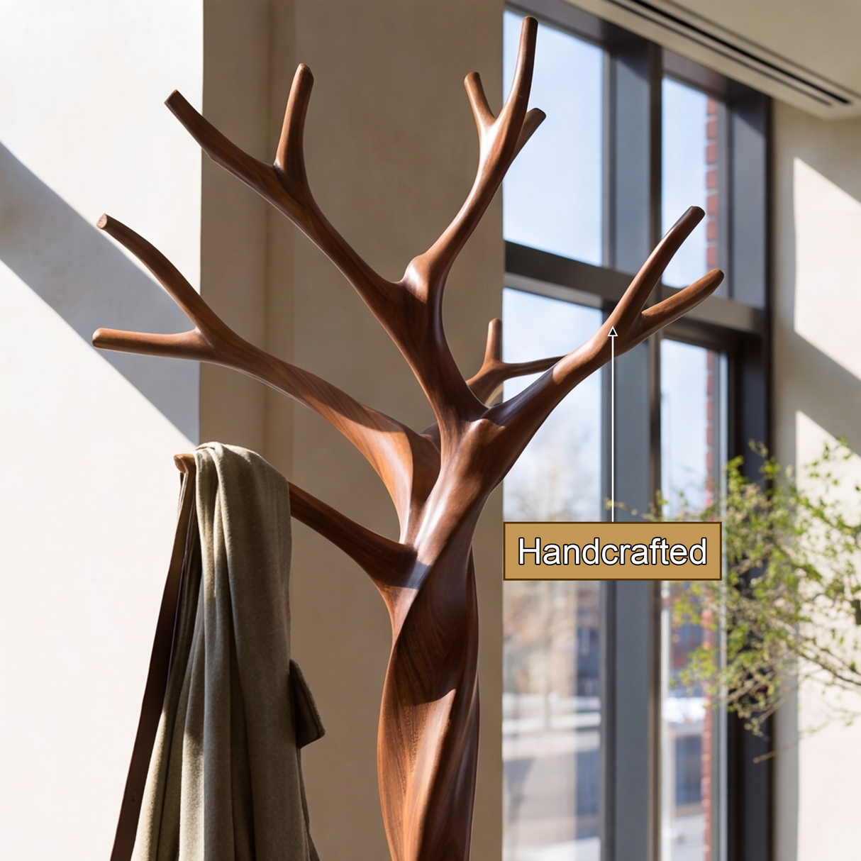 Ironbark Handcrafted Sculpted Solid Wood Tree Coat Rack - Timberustic Tree Coat Rack