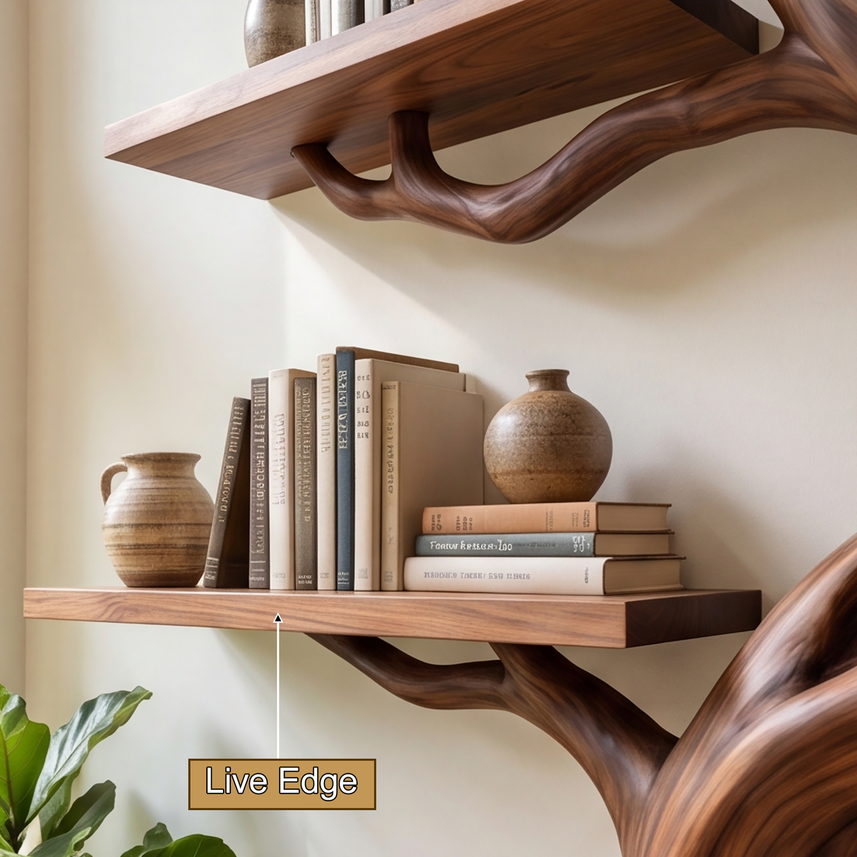 Ironbark Handcrafted Solid Wood Tree Bookshelf