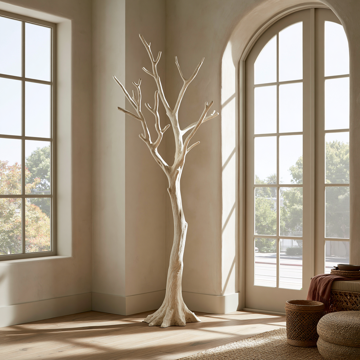 Ivorybark Sculpted Solid Wood Tree Coat Rack - Timberustic Tree Coat Rack