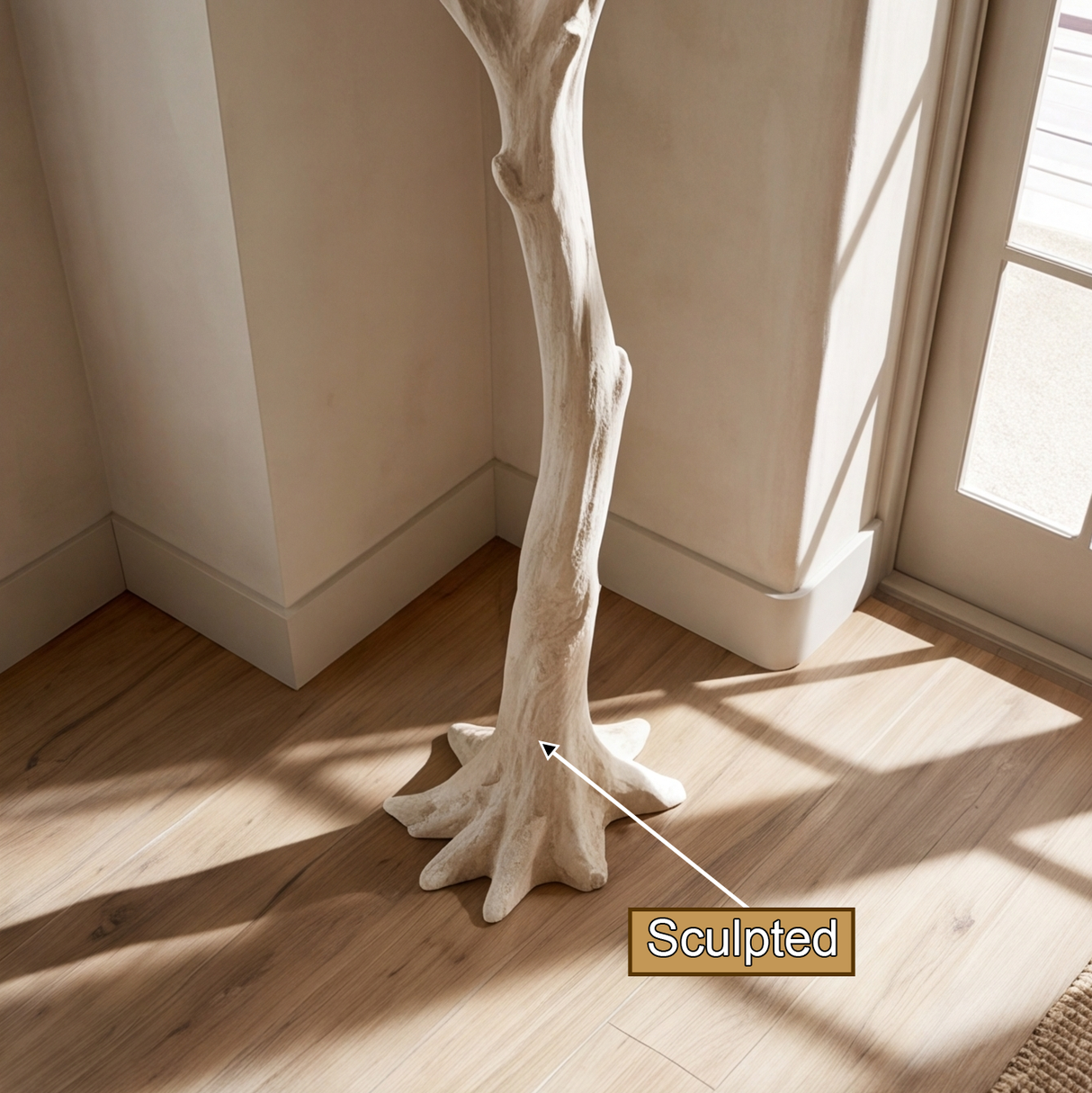 Ivorybark Sculpted Solid Wood Tree Coat Rack - Timberustic Tree Coat Rack