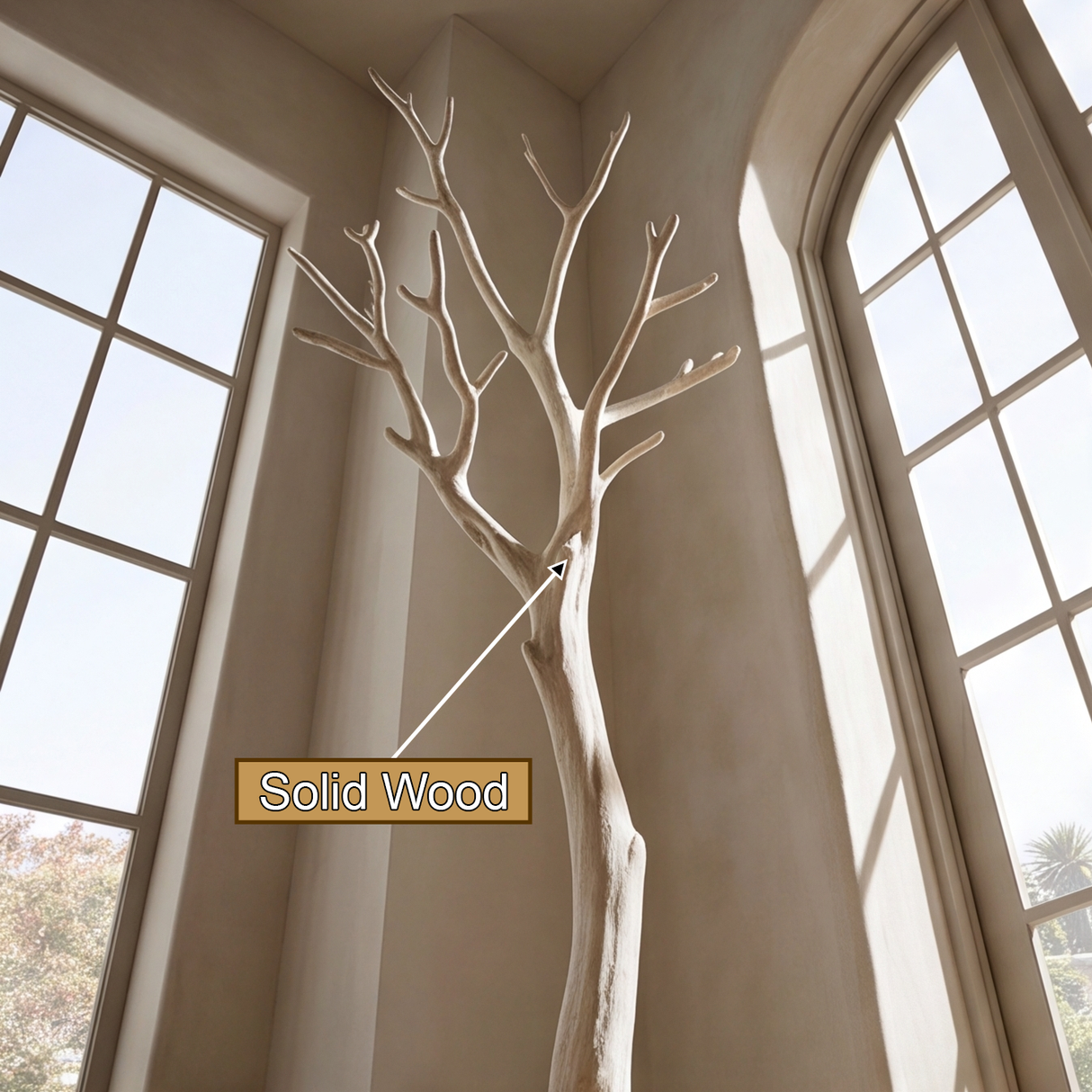 Ivorybark Sculpted Solid Wood Tree Coat Rack - Timberustic Tree Coat Rack