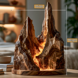 Kaeldrift Sculpted Solid Wood Mountain Table Lamp SPA183590